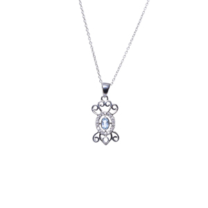 925 <b>Silver</b> Blue Gemstone <b>Necklace</b> & <b>Earrings</b> <b>Set</b> for Women High Quality Handmade <b>Earrings</b> Women Trendy Daily Wear Jewelry Bulk - Product Image 2