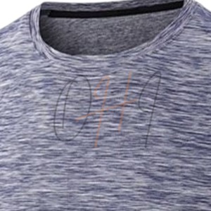 Camiseta Deportiva para Hombre, Color Gris Jaspeado, 100% Algodón, Secado Rápido, Transpirable, Ecológica, Ligera, Manga Corta - Product Image 3