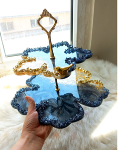 Resin Cake Stand for Crystal Cake Base Leg Swing Cake Stand for Wedding - Product Image 2