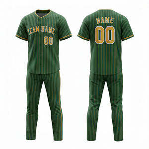 Uniforme de Béisbol Personalizable y Transpirable con Cuello en V, Pantalones y Camiseta de Alta Calidad, Ropa Deportiva Sublimada Estampada, Precio Económico, OEM - Product Image 5