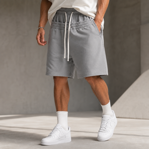 Custom Double Waistband Sweat <b>Shorts</b> 400 GSM 100% Cotton Baggy Streetwear <b>Shorts</b> - Product Image 2