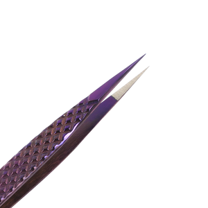 Ensemble d'instruments pour extensions de cils, 3 pièces, étui magnétique, couleur violette, marque privée, acier inoxydable de haute qualité, usage hospitalier - Product Image 2