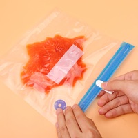 Sacs de conservation sous vide réutilisables en PA/PE gaufré avec fermeture éclair, résistants aux odeurs, gain de place, pour aliments secs et humides, rangement de cuisine