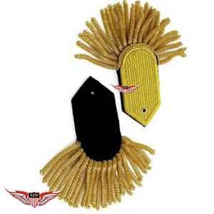KEW - Epaulettes Antiguos Napoleónicos de Lujo Ecológicos Hechos a Mano con Hilo de Mylar y Bordado Vintage - Product Image 1