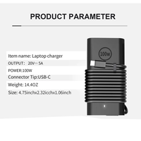Nouveau chargeur USB-C 100W 20V 5A pour ordinateur portable Dell Inspiron 14 16 XPS14 Latitude Precision, alimentation secteur pour ordinateur portable