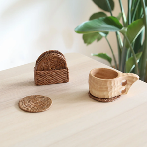 Handmade Rattan <b>Tablemats</b> For Home Decoration Circular Design Boho Rattan Coasters With Best Quality & Low Price - Product Image 6