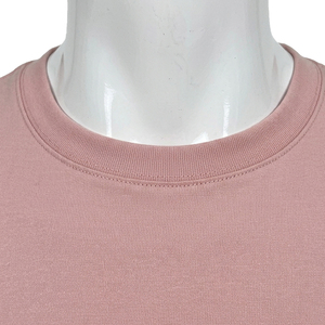 T-shirt à manches courtes pour homme, rose uni, col rond, coupe classique, tricoté, décontracté, tissu jersey 100% coton - Product Image 5