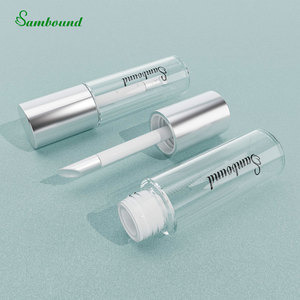 Tube de brillant à lèvres en gros de 20 ml avec grande brosse, flacon vide transparent rond en PETG, tête de brosse en alliage de zinc assortie, meilleur prix - Product Image 3