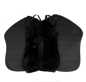 Premium Sheepskin Horse Saddle Pad Set with Matching Ear Bonnet | Hexagon Quilted <b>Equestrian</b> Saddle Cloth | Horse Riding - Product Image 3