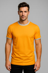 เสื้อยืดคอกลมพิมพ์ลายสำหรับผู้ชาย ราคาโรงงาน พร้อมออกแบบโลโก้และเนื้อผ้าตามสั่ง - Product Image 4