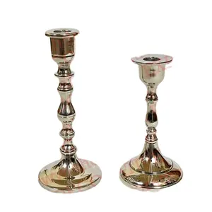 Bougeoir unique pour le salon Métal argenté Décoratif de haute qualité Nouveau design Bougeoir fait main - Product Image 1