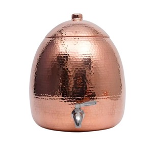 Distributeur d'eau en cuivre fiable avec couvercle, design chinois traditionnel, grande capacité, usage domestique - Product Image 2