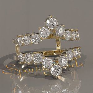Anillo Personalizable, Anillo Envolvente Aggie, Anillo Envolvente con Diamantes, Anillo a Juego con Moissanita, Anillo de Eternidad, Banda de Eternidad con Diamantes - Product Image 2