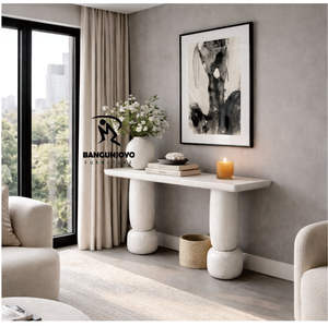 Mesa Consola de Madera Sólida, Estilo Minimalista 2026, Muebles para Sala de Estar - Product Image 4