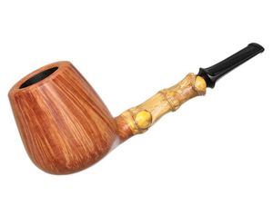 Pipa de Fumar de Madera Esmerilada Ecológica Hecha a Mano de Primera Calidad, Accesorio para Tabaco de Madera Natural, Diseño Clásico, Duradera y Suave - Product Image 3
