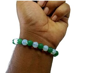 Pulsera de Piedras Redondas de Aventurina Verde y Opalita Hechas a Mano para Hombre y Mujer, 8-10 mm, Joyería de Moda con Energía Feng Shui - Product Image 5