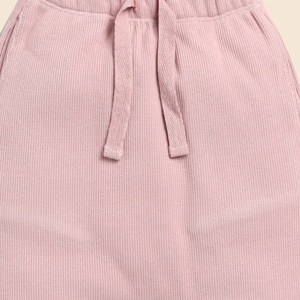 Blush Pink Premium Quality Organic Bamboo Elastano Leggings con cordón Pantalones y pantalones cortos para bebés - Product Image 3