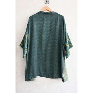 Kimono de Seda Indio Hecho a Mano para Mujer, Bata Corta Estampada para Spa, Ropa de Dormir, Ropa de Playa y Resort - Product Image 5