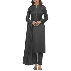 Ensemble Kurta en coton blanc pour femme avec dupatta, coupe régulière, longueur au sol, tenue décontractée modeste, toutes saisons - Product Image 6