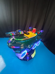 Manège Rotatif Thème Char Militaire pour Enfants avec MP3, Capacité de Charge 80kg, Construction Métallique Motorisée pour Enfants de 3 Ans et Plus - Product Image 2