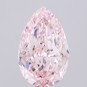 Pierre précieuse durable, diamant de laboratoire rose intense fantaisie taille poire de 1,00 carat, polissage excellent, clarté VVS2, certifié IGI - Product Image 1