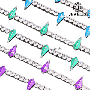 Best Selling <b>Statement</b> <b>Necklace</b> Moissanite Spike Rhodium Plated 925 Silver Hiphop Party Unisex Jewelry Available At Export Price - Product Image 5