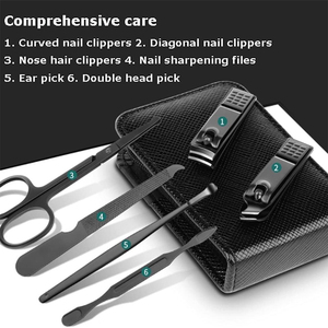 Premium Six Piece <b>Nail</b> Care Set Stainless Steel Manicure <b>Kit</b> Portable Case Classic Style for Adult with Custom Logo - Product Image 4