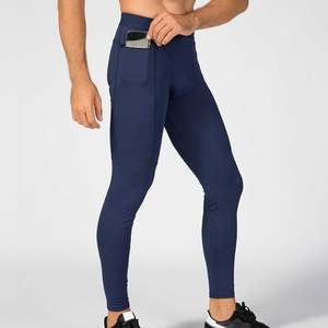 Leggings de compression pour hommes, pantalons de sport, de gym, de course à pied, d'entraînement, qualité supérieure, coupe compressive, séchage rapide, respirant - Product Image 3