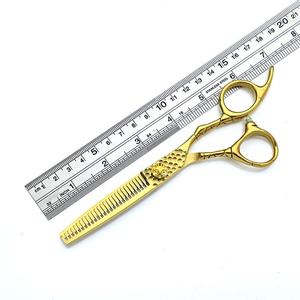 Ciseaux de coiffure plaqués or 6 pouces à pointe dentée, ciseaux de barbier professionnels, outils de coupe de cheveux - Product Image 4