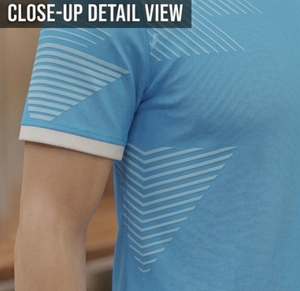 Ensemble de maillot de football bleu clair pour homme, manches courtes, col rond, polyester respirant, taille élastique, coupe régulière, toutes saisons - Product Image 6