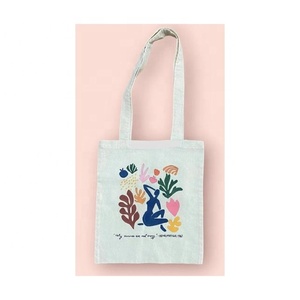 Sac à main vintage personnalisé tendance pour femmes certifié GOTS pur coton biologique tissé grande capacité cadeau fourre-tout brodé de style artistique - Product Image 6