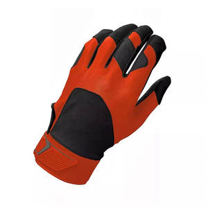Gant de frappeur en cuir rouge, main droite, fermeture auto-agrippante durable, unisexe, pour entraînement adulte - Product Image 2