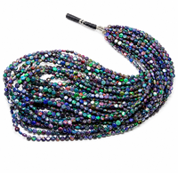 Perles d'opale éthiopienne noire naturelle lisses en forme de pièce de monnaie, pierres précieuses d'opale multicolores pour la fabrication de bijoux en gros