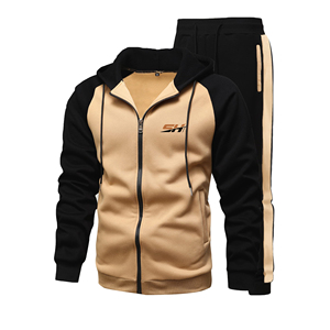 New Warm <b>Plus</b> <b>Size</b> Men Winter Sport <b>Jogger</b> Tracksuit With Zipper Custom Logo Four-way Stretch Fleece Fabric Cheap Tracksuit Men - Product Image 1