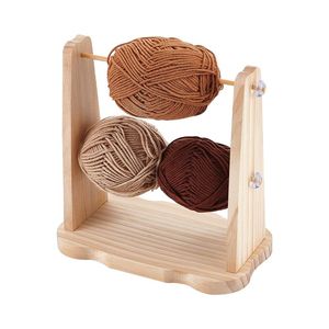 Support en bois écologique de haute qualité pour bobines de fil, design simple, accessoire de couture pratique pour le tricot et le crochet à la main - Product Image 3
