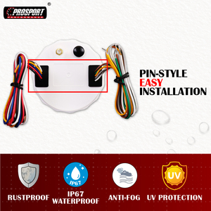 Nouveau Compteur de Vitesse Électrique 3-en-1 7 Couleurs en Acier Inoxydable 316 de 85mm (3-3/8 po) 200KMH avec Tachymètre et Jauge de Carburant 12/24V Cadran Noir IP67 - Product Image 5