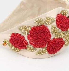 Élégant Bandeau Brodé Perlé Fait Main, Accessoire de Mode pour Cheveux pour Femmes et Filles - Product Image 4