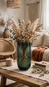 Vase en verre borosilicate ambré, facetté, rond, moderne, de luxe, résistant à la chaleur, pour mariage, table, maison et hôtel - Product Image 4