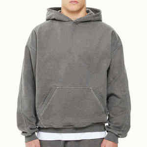 Pulls à capuche d'hiver de luxe surdimensionnés pour hommes en coton épais de qualité supérieure, style streetwear numérique avec poche, vente en gros - Product Image 6