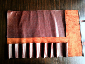 Handmade Leather Knife <b>Roll</b> Chef Knife Organizer Case Culinary <b>Tool</b> Storage <b>Bag</b> Travel Friendly LKR-0308 - Product Image 3