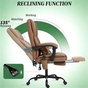 Sedia da Gaming e Relax Marrone per Uso Computer - Product Image 3