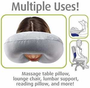 Memory Foam <b>Travel</b> <b>Neck</b> <b>Pillow</b> U Shaped Soft Support Cushion <b>for</b> Airplane, Car & Office with Velvet Cover - Product Image 6