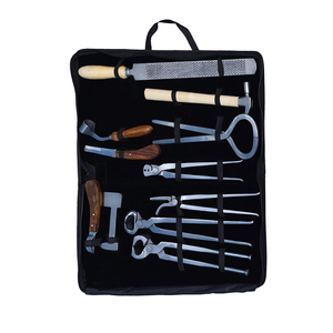 Couteaux à sabots professionnels allemands en acier inoxydable, pinces de fermeur, marteaux d'entretien équin, râpes à sabots réglables, ensembles d'équitation - Product Image 6