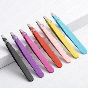 Premium Stainless Steel Slanted Tweezers for Eyebrow Shaping Precision Facial Hair Removal Durable Professional Beauty <b>Tool</b> - Product Image 5