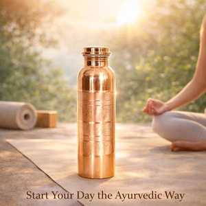 Pure Copper 500ml Leak-Proof <b>Water</b> <b>Bottle</b> Wholesale Handmade Metal with Lid Custom Logo Personalized Gift Cup for Customers - Product Image 2