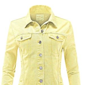 เสื้อแจ็คเก็ตเดนิมสีน้ำเงินสไตล์เรโทรลำลองสำหรับผู้ชายและผู้หญิง คลาสสิคแบบ Trucker ติดกระดุมด้านหน้า ผ้าฝ้ายระบายอากาศได้ดี น้ำหนักเบา - Product Image 3