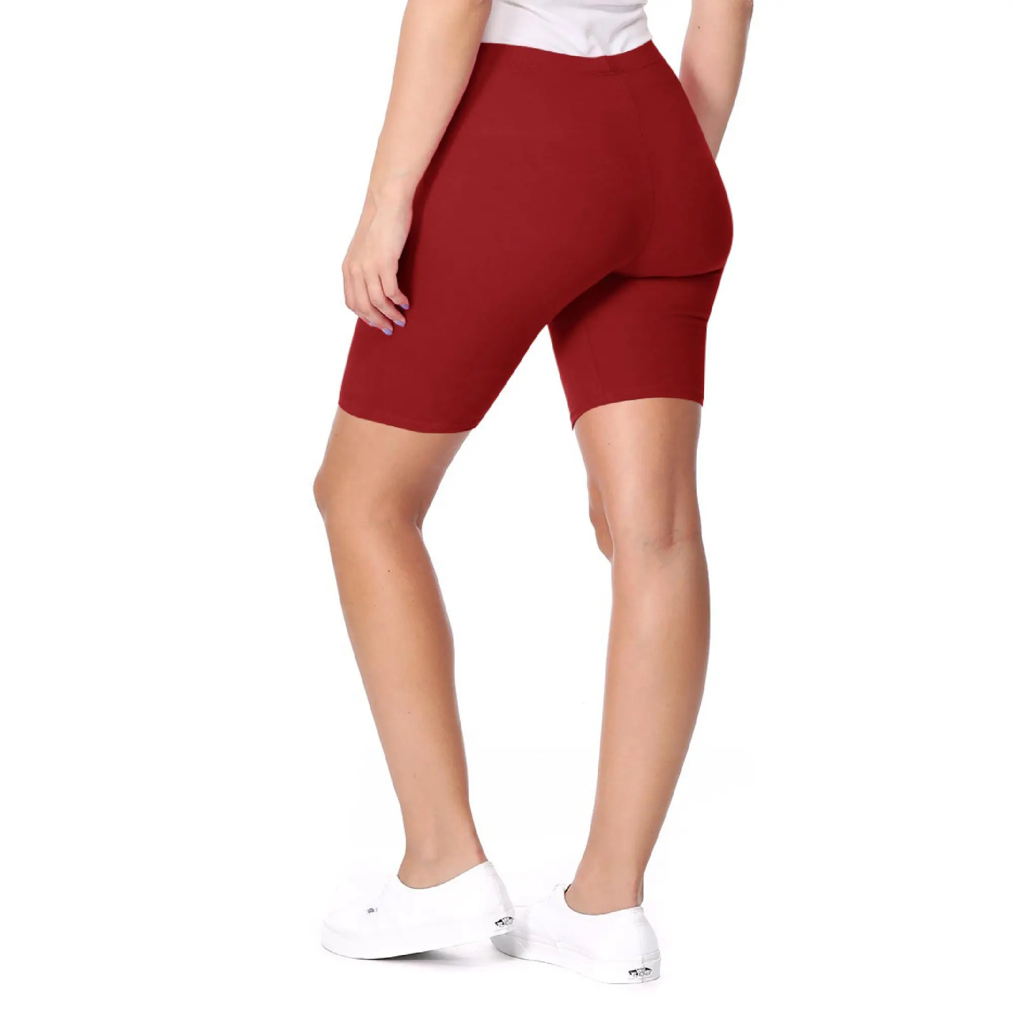 2023 Wholesale Plus Size Biker Shorts Low Waist Stretchy Yoga Shorts Cotton Breathable Leggings Running Girls Shorts Women