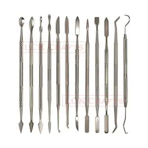 Stainless Steel Dental Wax Carver Tool Set Spatula Double Ended Wax Figures Clay Sculpture Pottery Handmade Artworks Wax Carvers