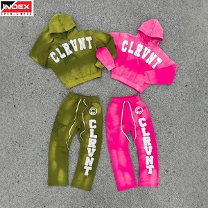 Premium <b>USA</b> Distress Embroidery Tracksuit High Quality Gym Wear Tracksuit Bulk Supply - Product Image 1