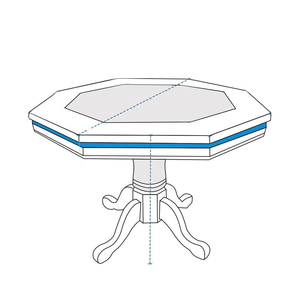 Housse de table de poker personnalisée - Octogonale du Vietnam, housses de coussin d'extérieur de haute qualité, imperméables, résistantes aux UV, avec cordon de serrage HDT - Product Image 2